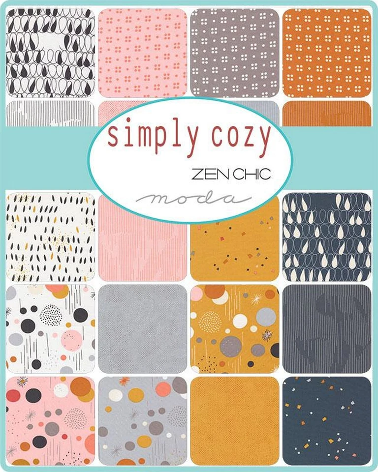 Simply Cozy Moda Charm Pack 42 100% Cotton 5" Precut Fabric Squares - Image 2 of 4