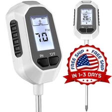 Medidor De Humedad Digital Detector De Prueba De Humedad Suelo, 4 En 1 Exterior.