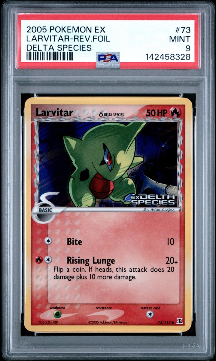 2005 POKEMON EX DELTA SPECIES #73 LARVITAR-REVERSE FOIL PSA 9 | eBay