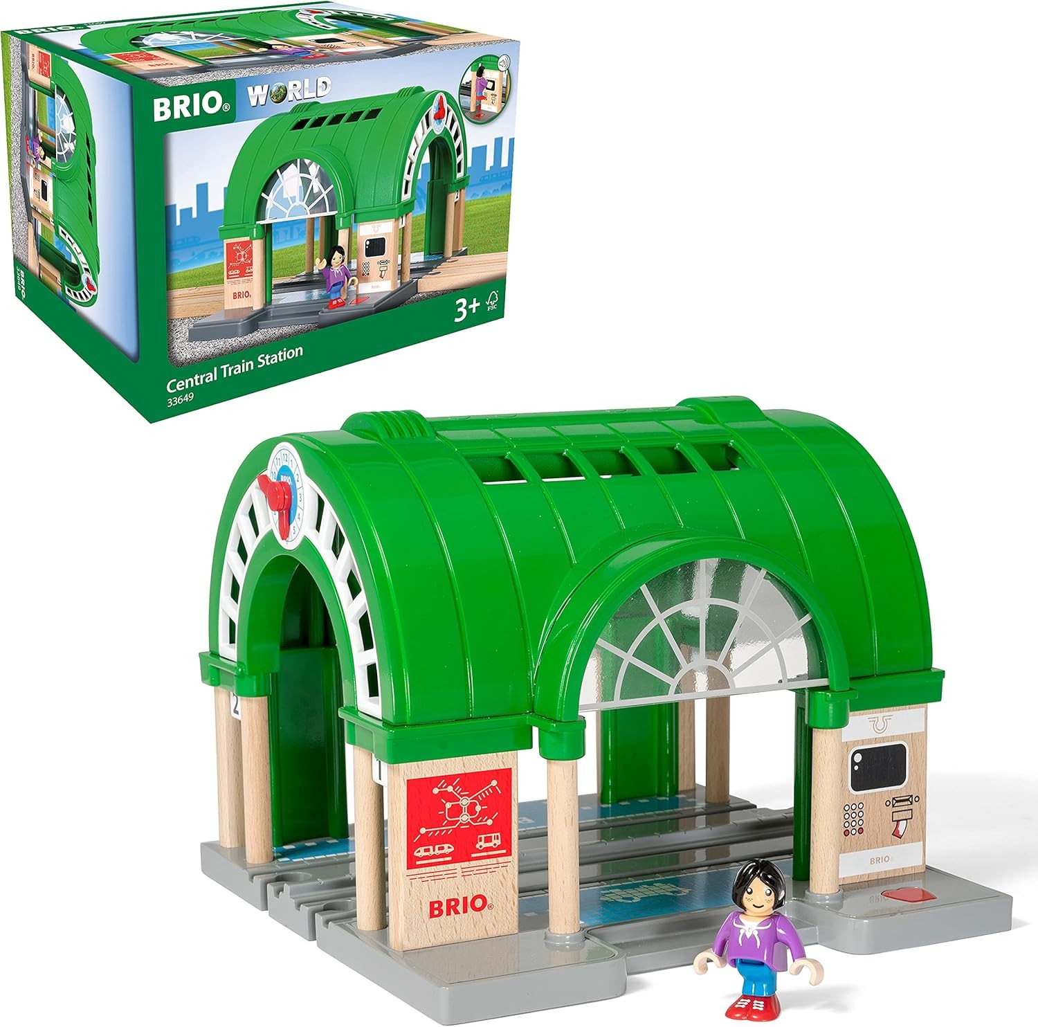 BRIO World Central Train Station для детей в возрасте от 3 лет - Совместим со всеми 17990₽