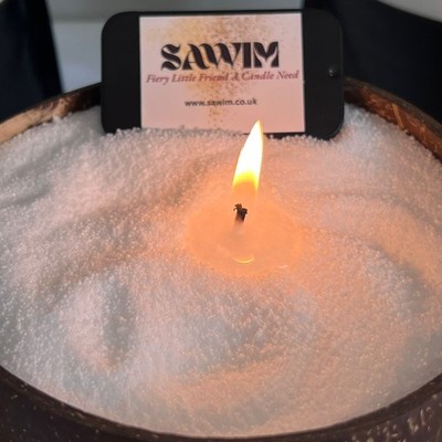 Perlensandkerzen - Premium Schneesandwachs mit 50 Dochten (Holz & Baumwolle) 1Kg