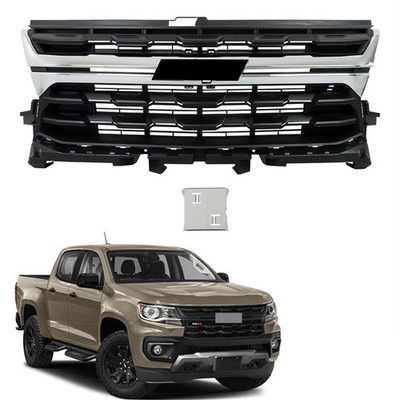 Front Bumper Grille Kit Electroplated Frame for 2021-2022 Colorado Pickup