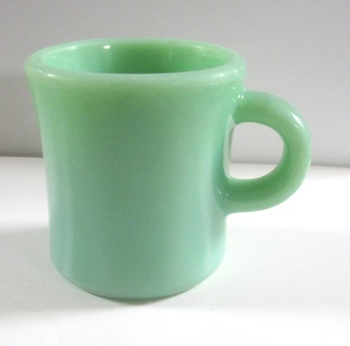 Fire King Restaurant Mug C Handle Jadeite 3-1/2 Inches Tall