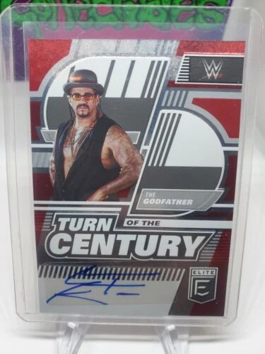 2023 Donruss Elite WWE The Godfather #TC-GFT Turn of the Century Red Auto #20/49 - Image 2 of 4