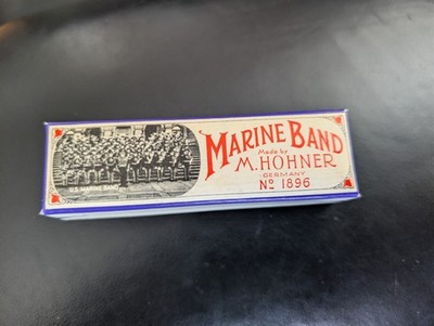 Vintage M. HOHNER No. 1896 Marine Band Harmonica Made in Germany (Free Masons)NY