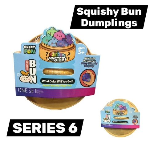 Crazy Fun Series 6 Rainbow Mystery Glitter Squishy Dumpling Toy *Choose Sm or Lg