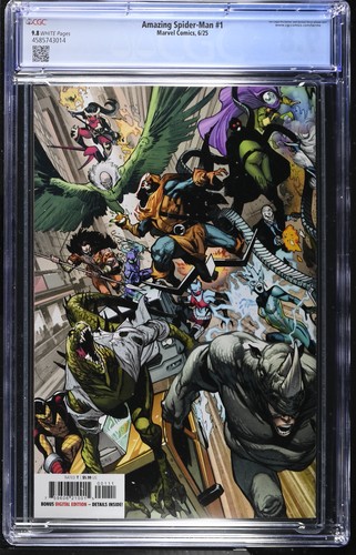 AMAZING SPIDER-MAN #1 MARVEL 2025 PEPE LARRAZ MAIN COVER CGC 9.8 NM - 第 2/2 張圖片
