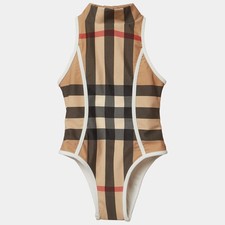 Burberry Beige Archive Check Print Nylon OnePiece Swimsuit 3Yrs