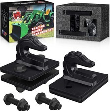 Upgrade 2 Pack 3/8" Bucket Grab Hook Grade 70 Forged Steel Bolt On Grab Black