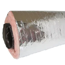 Everbilt 6 in. x 25 ft. Insulated Flexible Duct R8 Silver Jacket 13102506E