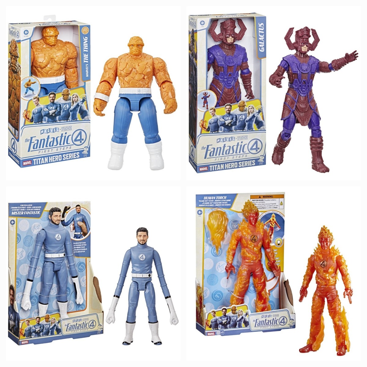 マーベルレジェンド　ファンタスティック4 4体セット Fantastic ④ 4 Four First Steps Titan Hero Series 4pk: Torch