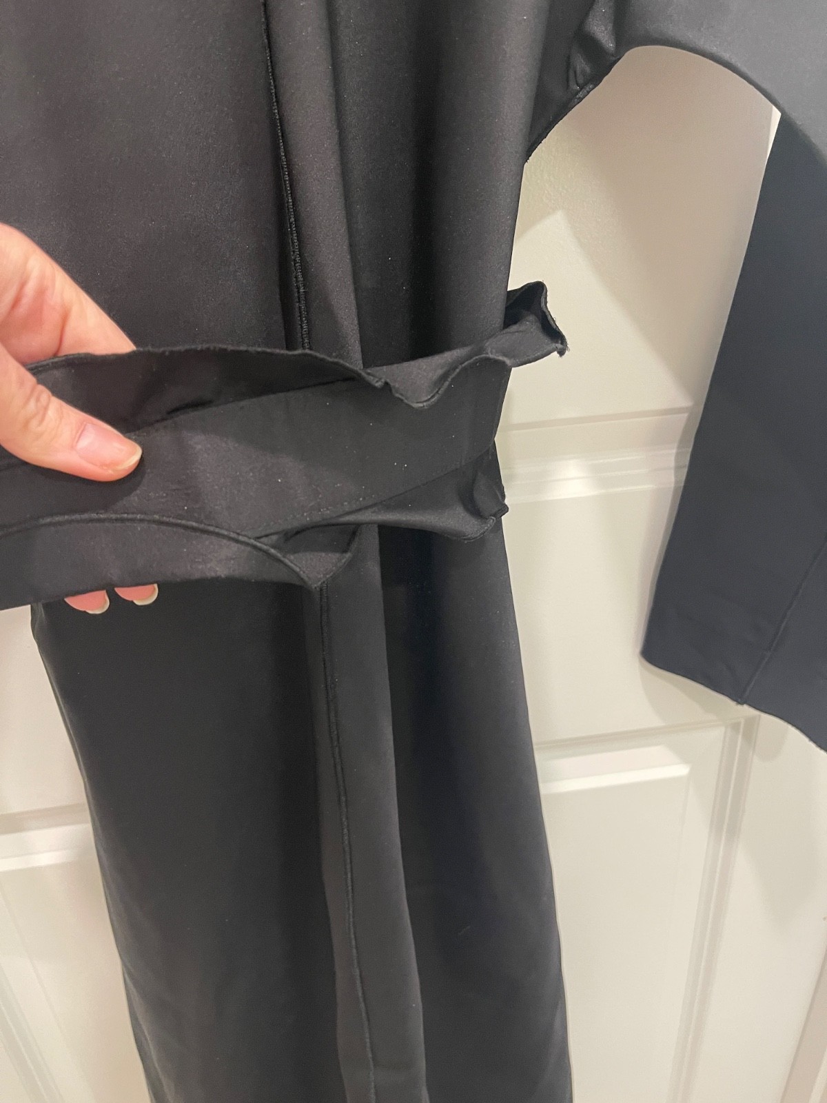 Giorgio Armani Runway Black Architectural Belted Coat – IT 46 / US 10 image 9