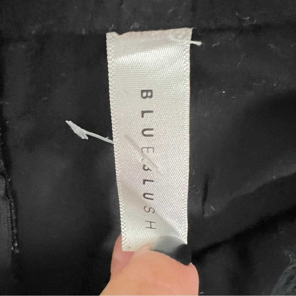 Macacão Blue Blush preto e branco listrado sem alças perna larga pequeno? S B173 - Imagem 2 de 4