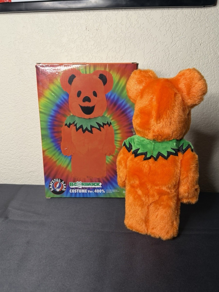 Authentic Bearbrick x Grateful Dead Dancing Bear Costume Orange