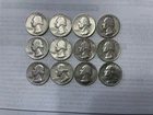 12 Washington Quarters 194 To 1962 90% Pure