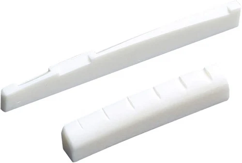 6 String Acoustic Guitar Bone Bridge Saddle and Nut Real Parts for White 