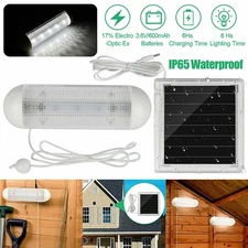 Solar Powered LED Shed Light Pull Lamp For Corridor Wall Indoor Garden Yard