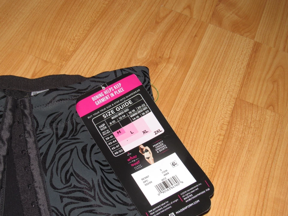Nuevo con etiquetas Nuevo MAIDENFORM Mujer Cintura Pequeña Negro Ultra Firme Escultura Foto 2 de 4