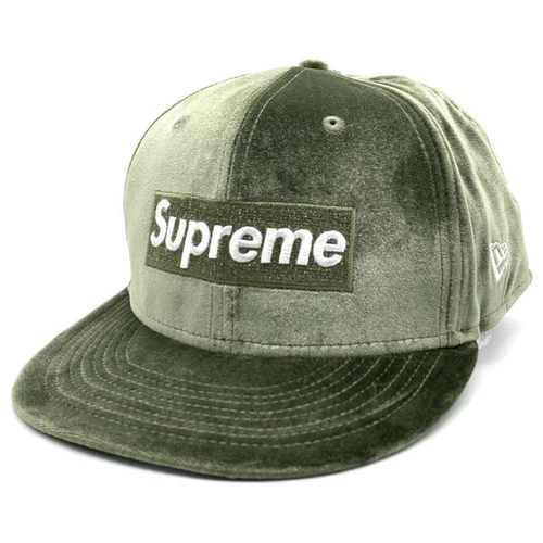 Casquette de baseball Supreme 22AW Velour Box Logo New Era 59FIFTY verte taille 8 occasion