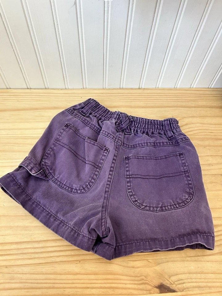 Pantalones Cortos De Colección Niños Desteñidos Glory Cara Carpenters Púrpura con Cierre a Presión Talla 6X Años 90’s Foto 2 de 4