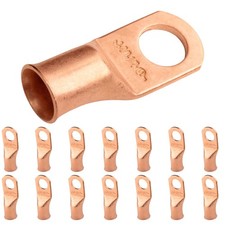 SELTERM 15pcs 2/0 AWG 1/2" Stud UL Heavy Duty Battery Terminal Connectors, B...