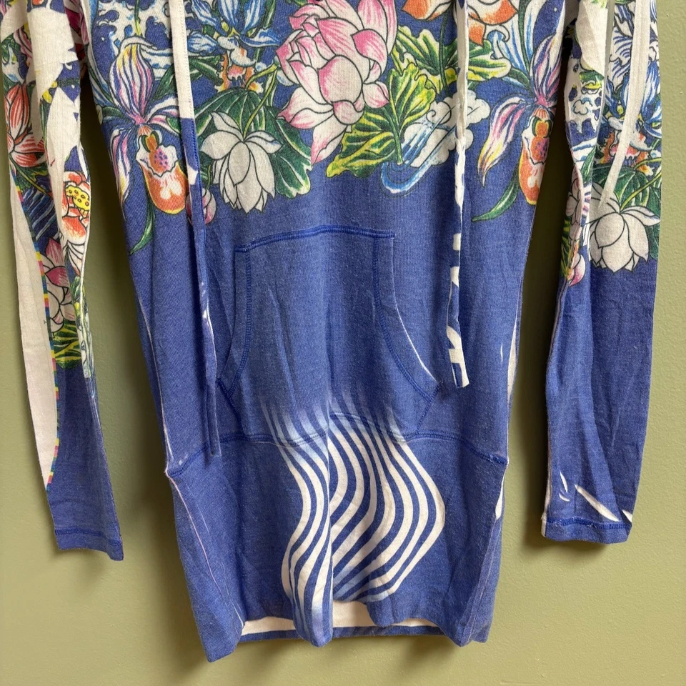 Vestido con Capucha Ed Hardy Christian Audigier Mujer Talla M Gráfico Y2K Foto 3 de 4