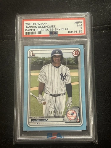 2020 Bowman Jasson Dominguez 1st Bowman Sky Blue #d /499 Yankees