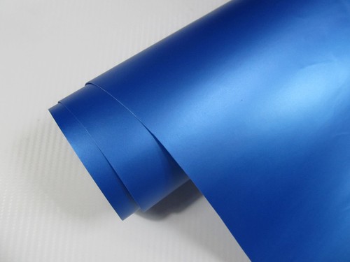 6€/m² Autofolie Blau Matt Metallic Auto Car Wrap Folie Luftkanäle BLASENFREI - Bild 3 von 5