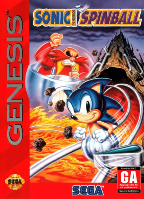 Sonic Spinball (Sega Genesis, 1993) Case & Game Cartridge! Cleaned / Tested!