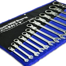 Gelenk - Maul-Ringratschenschlüssel Set 8-32mm Gelenkratschenset 13tlg. HASKYY® 