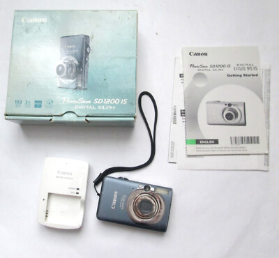 Used Canon Digital IXUS 95 IS / PowerShot SD1200 IS DIGITAL CAMERA Gray 4GB SD