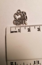 24pcs Antique Silver Plated-I love cheer Charms/ Pendant