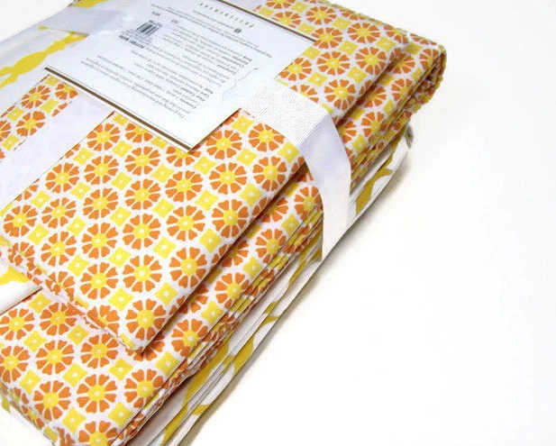 Juego de sábanas funda nórdica doble con motivo geográfico de encaje intrincado Pottery Barn Skye falso nuevo Foto 4 de 4