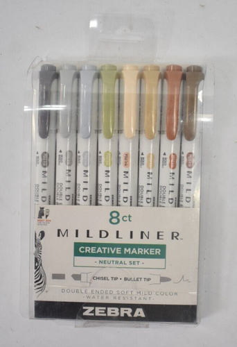 Zebra Pen Mildliner Double Ended Broad Fine Tips Assorted Neutral Inks ...
