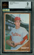 1962 TOPPS LOA # 550 ART MAHAFFEY SP PROOF BGS 9 MAC SOLO FINEST $800 CARD *