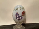 Fenton Patriotic Americana Rooster Egg 3.5” By D. Wright #861/1500 Used NB Tag