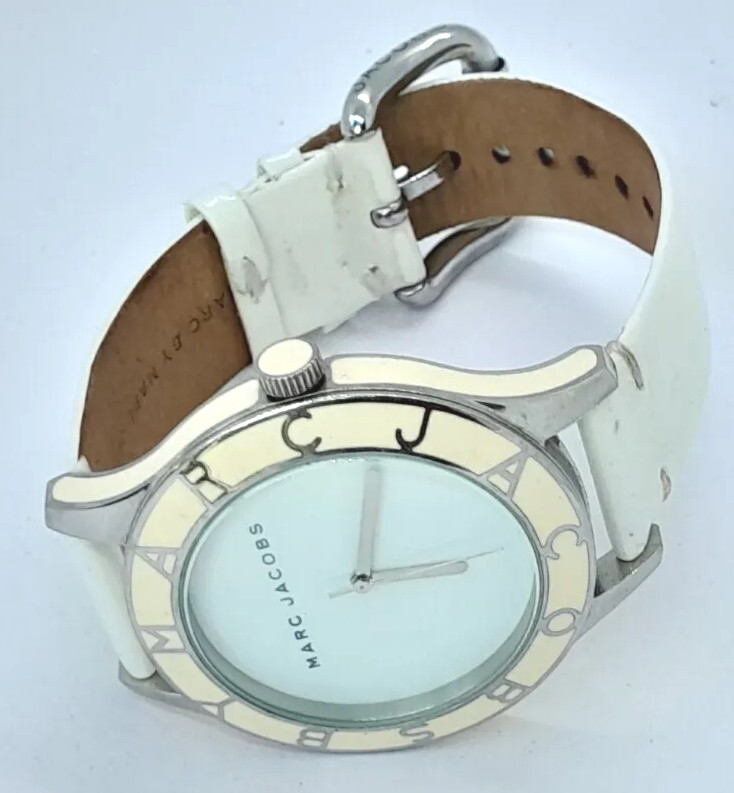 Women Marc By Marc Jacobs Watch MBM1099 Silver Steel Case White