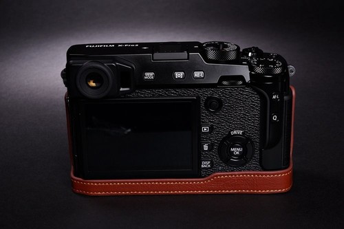 Funda Bolso Completo de Cuero Real Genuino para Cámara para FUJIFILM X-PRO2 Color Marrón - Imagen 8 de 9