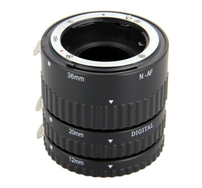 Meike N-AF-B Auto Focus AF Macro Extension Tube Set for Nikon DSLR Cameras