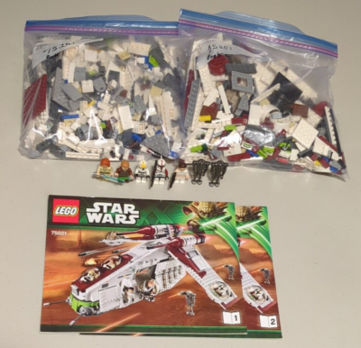 Lego Star Wars Republic Gunship 75021 Complete w/ Instructions