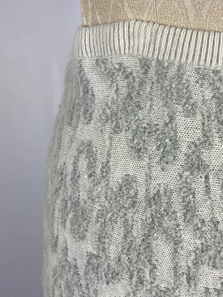 Falda Theory Talla Mediana Gris Mezcla Lana Línea A Foto 3 de 4