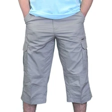 New Men's Two Piece Set Long Cargo Shorts & T-Shirt.