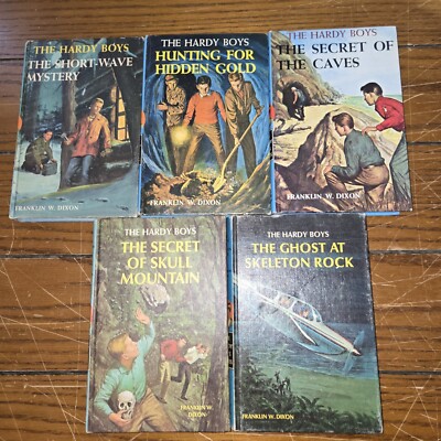 Some Damage Lot White End Paper Hardy Boys Book 1963 5 1964 7 1966 24 27 37