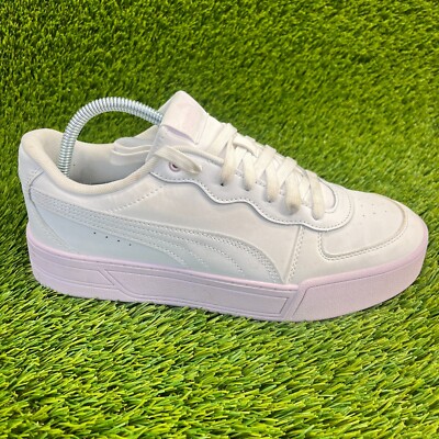Puma Skye Womens Size 10 White Purple Athletic Casual Leather Shoes Sneakers