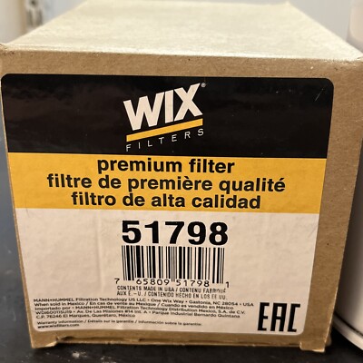 LOW PASS FILTER MODEL FL-1000　(USED) 🔥🔥🔥Engine Oil Filter Wix 51798 | eBay