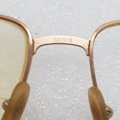 EYEGLASSES Frame!!! LAMY 59-16 black/gold color aviator style