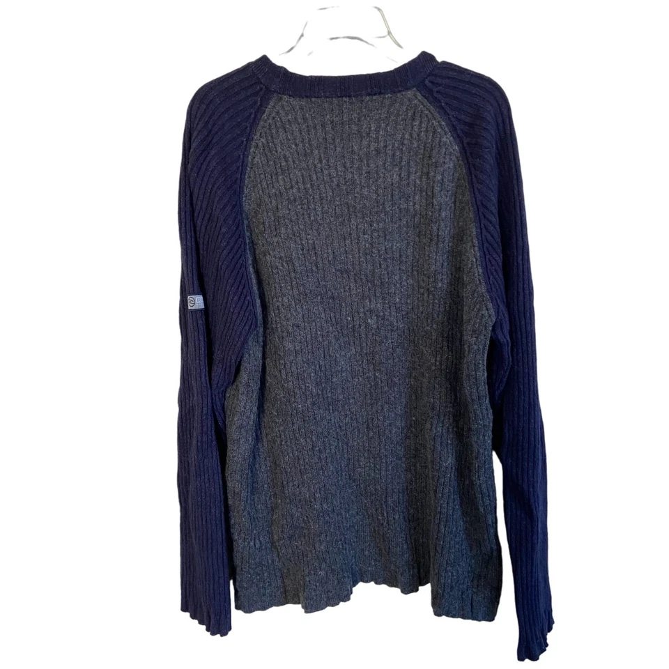 Rip Curl Mens Pullover Sweater Wool Blend XL Blue and Grey - Image 2 of 3