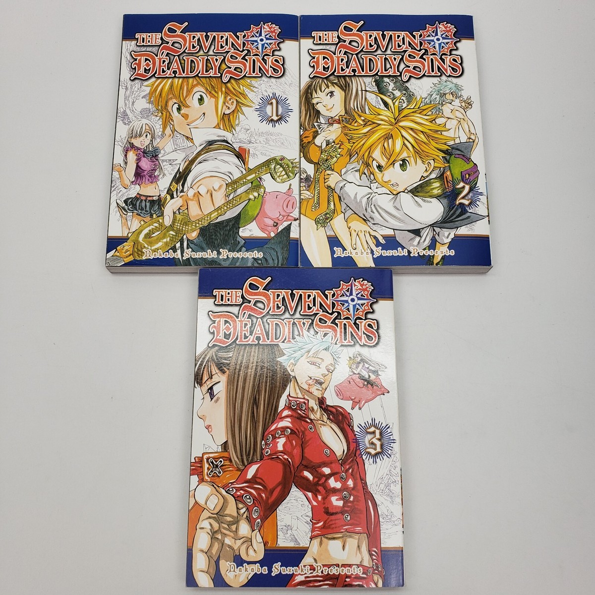 The Seven Deadly Sins Manga English Volumes 1-3, 1 2 3 Nakaba