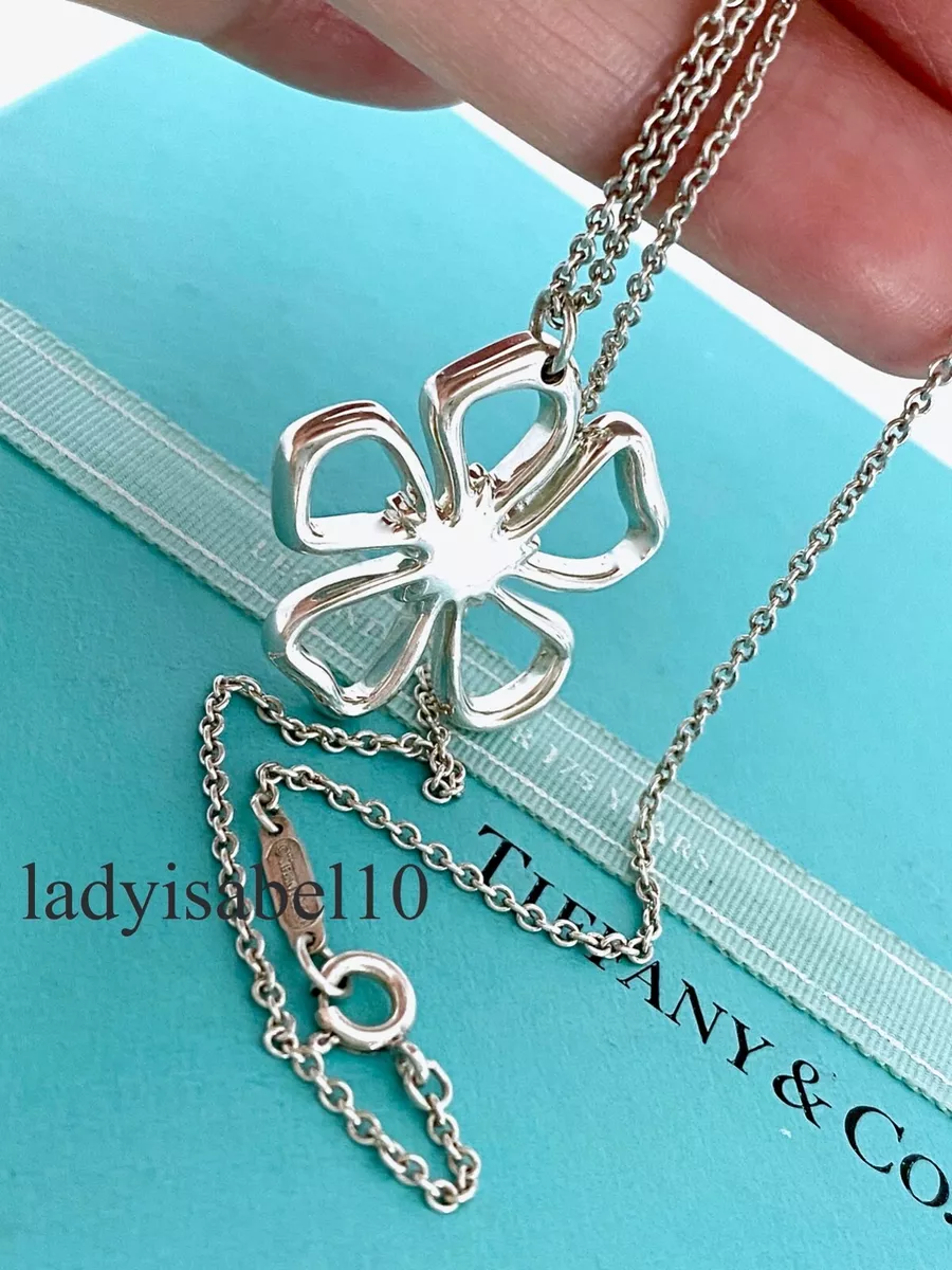 Four Leaf Clover charm in 18k gold, on a chain. | Tiffany and co jewelry,  Discount jewelry, Clover jewelry