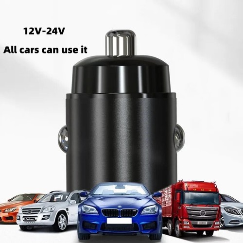 30W Mini Lnvisible Dual USB Type-C PD Car Phone Charger Fast Charge Adapter US - Picture 7 of 15